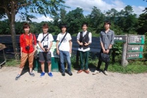 わさび農場にて